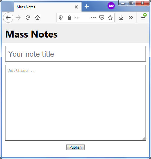 mass notes main screen
