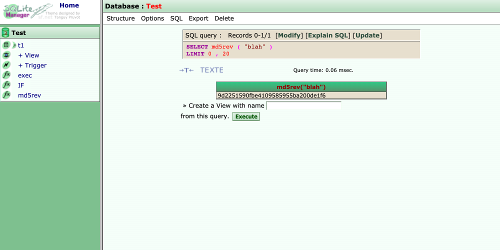 md5rev function result